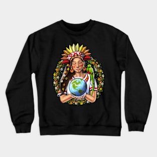 Aztec Warrior Goddess Crewneck Sweatshirt